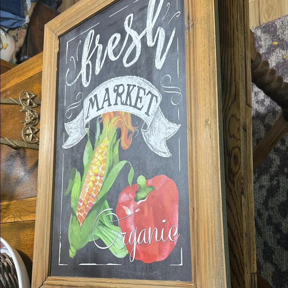 Flash sale💥🔥Farmhouse kitchen Fresh Market Organic Chalkboard Sign wall decor - Picture 5 of 6